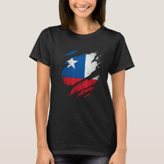 Stolze chilenische Shirts gedrehte Chile Flag