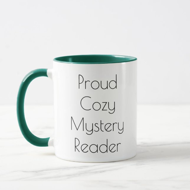 Stolze, cosy Mystery Reader Tasse (Links)