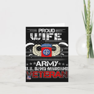Stolze Ehefrau der Frauen Armee US 82nd Airborne V Karte