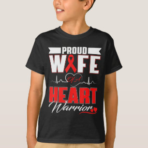 Stolze Ehefrau eines Herzens Kriegers Herzkrankhei T-Shirt