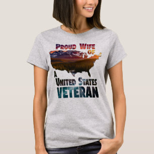 Stolze Ehefrau eines Veteranen der Vereinigten Sta T-Shirt