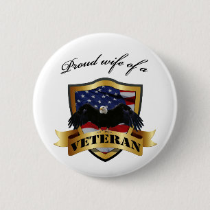 Stolze Ehefrau eines Veterans Button