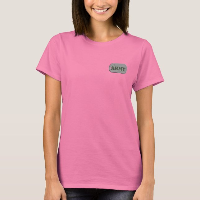 Stolze Ehefrau mit Rücken T-Shirt (Vorderseite)