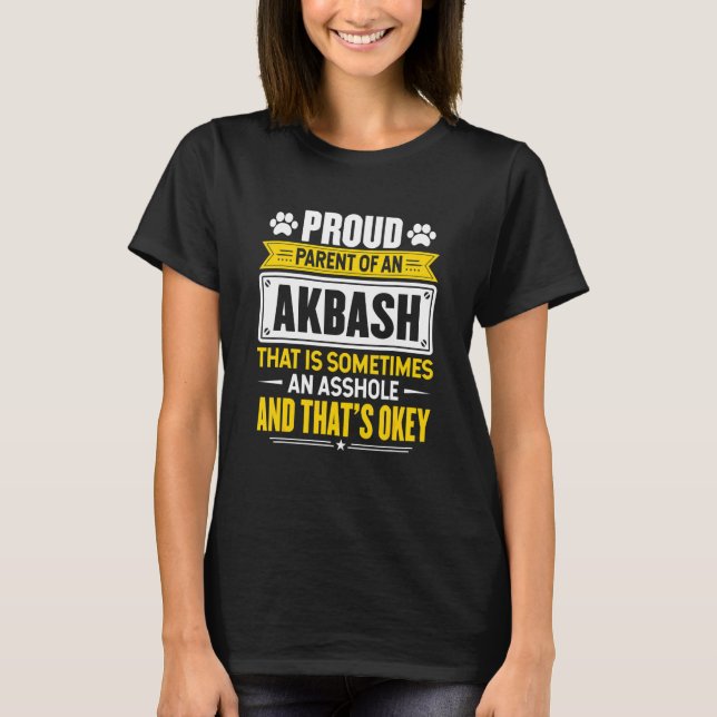 Stolze Eltern eines Akbash-Hundebesitzers Mutter V T-Shirt (Vorderseite)