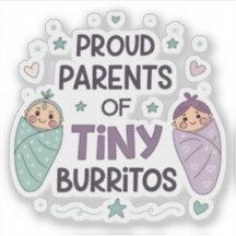 Stolze Eltern von winzigen Burritos Kunst