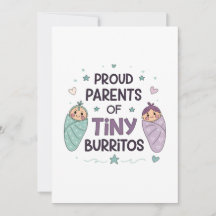 Stolze Eltern von winzigen Burritos Kunst