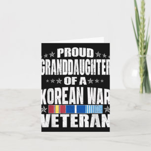 Stolze Enkeltochter eines Veteranen aus dem Koreak Karte