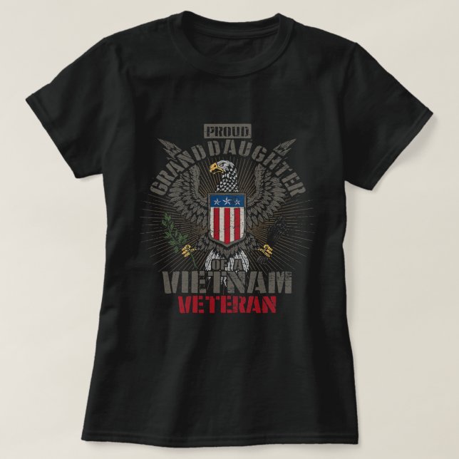 Stolze Enkeltochter eines vietnamesischen Veterane T-Shirt (Design vorne)