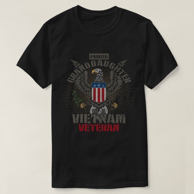 Stolze Enkeltochter eines vietnamesischen Veterane T-Shirt (Design vorne)