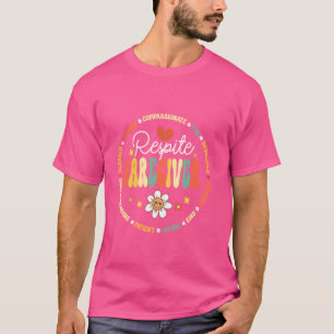 Stolze Entlastungsbetreuer Groovy Pflegekraft Kran T-Shirt