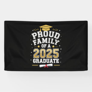 Stolze Familie eines Absolventen von 2025 Abschlus Banner