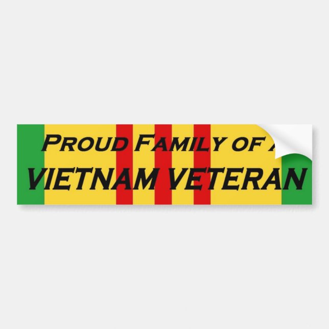 Stolze Familie eines Vietnam-Veterans Autoaufkleber (Vorne)
