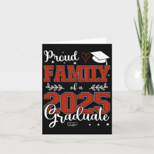 Stolze Familie mit 2025 Graduat für Graduati Karte