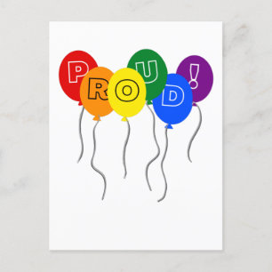 Stolze Farbblasen für LGBTQ Postkarte