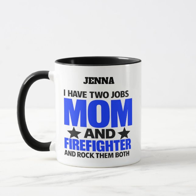Stolze Feuerwehrmutter Tasse (Links)
