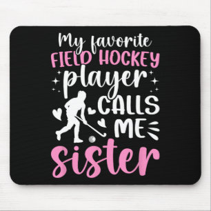 Stolze Field-Hockey-Schwester eines Field-Hockey-S Mousepad