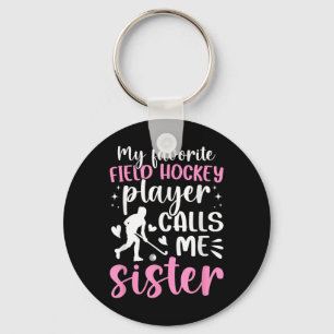 Stolze Field-Hockey-Schwester eines Field-Hockey-S Schlüsselanhänger
