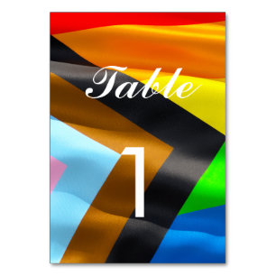 Stolze Flaggentypografie Hochzeit individuell Tischnummer