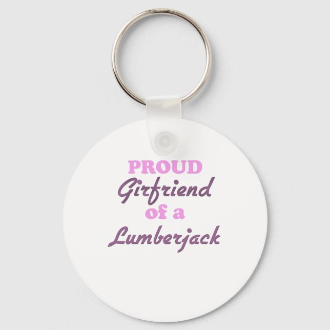 Stolze Freundin eines Lumberjacks Schlüsselanhänger (Vorderseite)