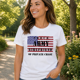 Stolze Freundin eines Soldaten Patriotische Flagge T-Shirt