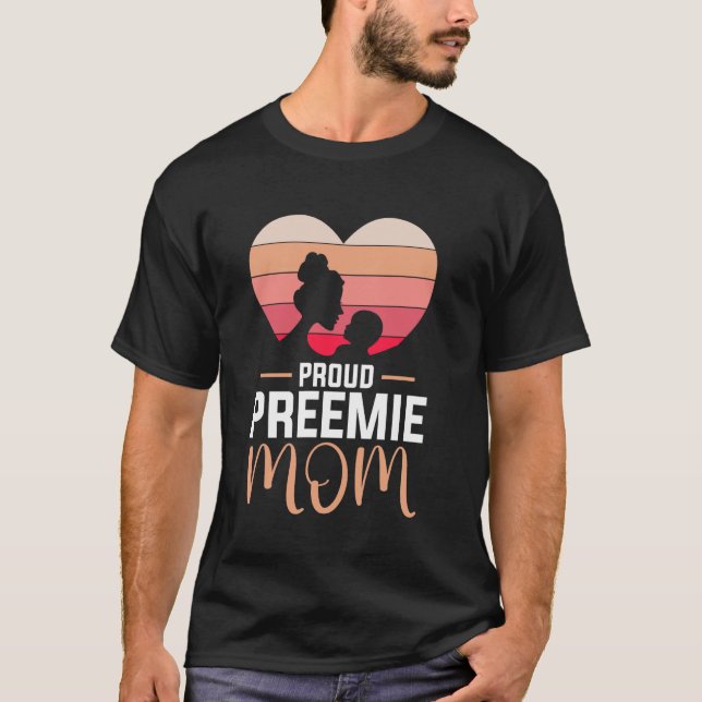 Stolze Frühchen-Mutter NICU-Kämpferin Mutter Gesch T-Shirt (Vorderseite)