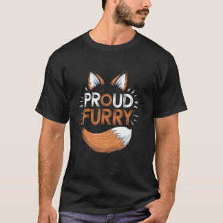 Stolze Furry-Fangemeinde Furries Schwänze Ohren Fu T-Shirt