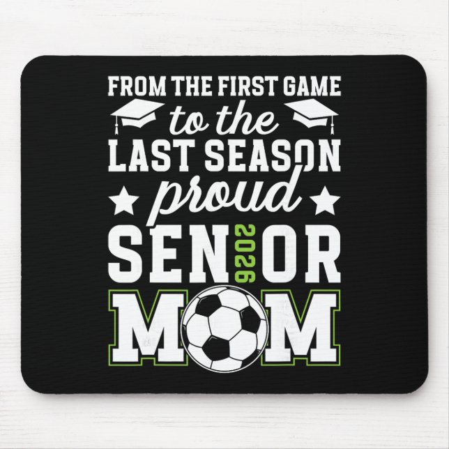 Stolze Fußball-Absolventin-Mutter 2026 Fußball-Abs Mousepad (Vorne)