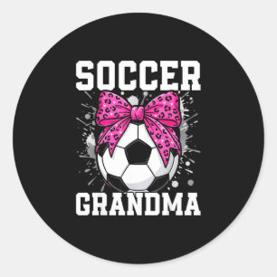 Stolze Fußball-Oma Fußball-Fan Muttertag Runder Aufkleber