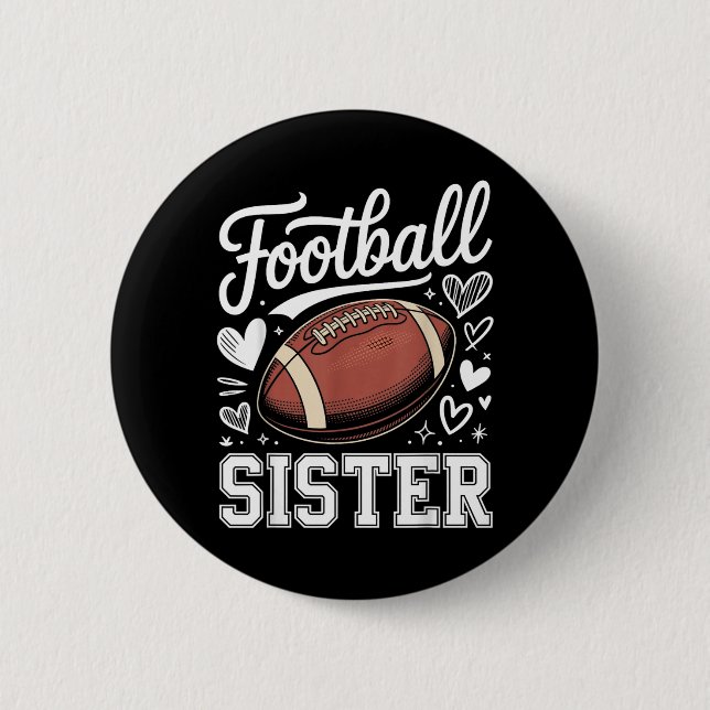 Stolze Fußball-Schwester Button (Vorderseite)