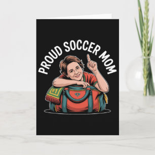 Stolze Fußballmutter Fröhlicher Fan-Support Für Mü Karte
