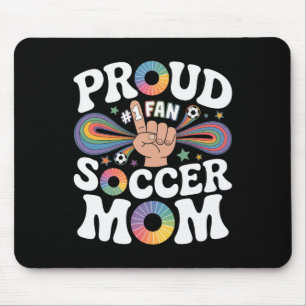 Stolze Fußballmutter Fröhlicher Fan-Support für Mü Mousepad