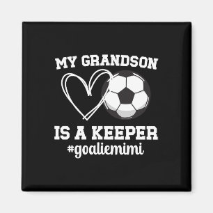 Stolze Fußballtorhüterin Mimi eines Fußballtorwart Magnet