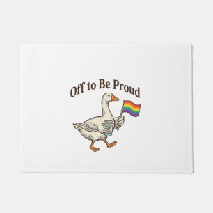 Stolze Gans Pride Parade Vintage-Shirt-Design_1 Fußmatte