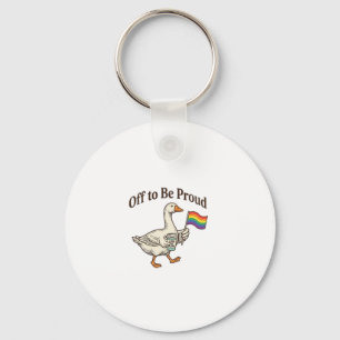 Stolze Gans Pride Parade Vintage-Shirt-Design_1 Schlüsselanhänger