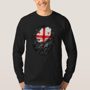 Stolze georgische Wurzeln Erbe zerrissen zerrissen T-Shirt