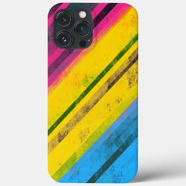 Stolze Gleichheit Pan Flag Grunge Streifen LGBTQIA Case-Mate iPhone Hülle (Rückseite)