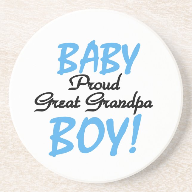 Stolze große Großvater-Baby-Geschenke Sandstein Untersetzer (Vorne)