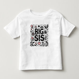 Stolze große Schwester - Florale Feier Kleinkind T-shirt