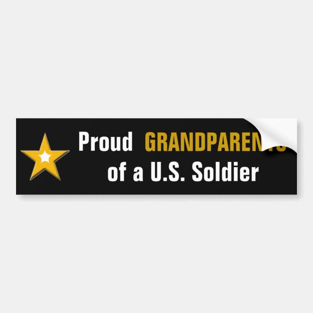 Stolze Großeltern eines US-Soldaten Autoaufkleber (Vorne)