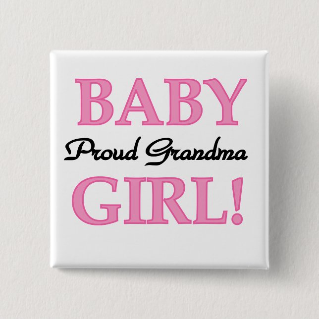 Stolze Großmutter-Baby-T-Shirts und Geschenke Button (Vorderseite)