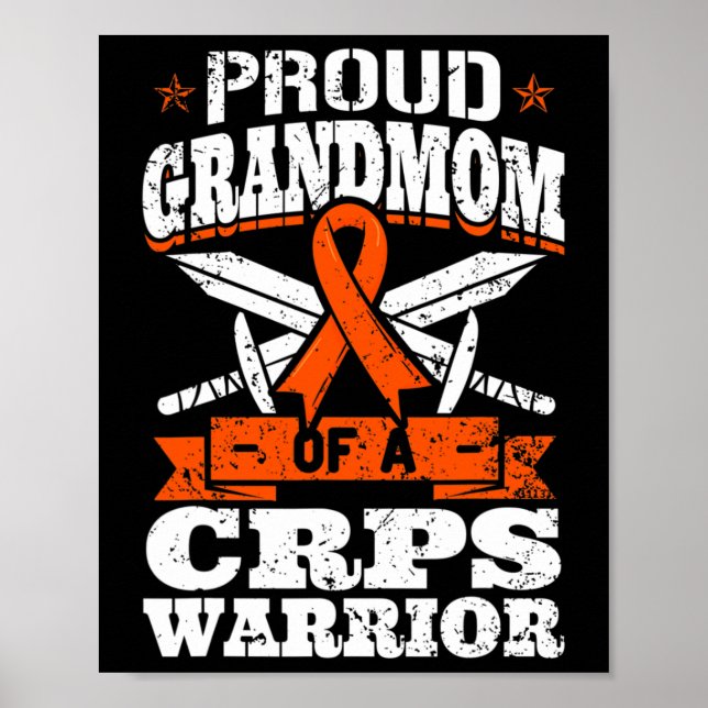 Stolze Großmutter eines CRPS-Kriegers RSD-Bewussts Poster (Vorne)