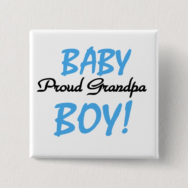 Stolze Großvater-Baby-T-Shirts und Geschenke Button (Vorderseite)