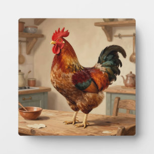 Stolze Hahnen-Farmhouse-Küche Fotoplatte