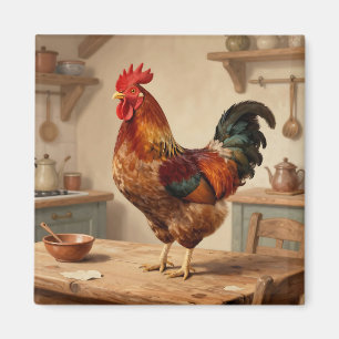 Stolze Hahnen-Farmhouse-Küche Magnet