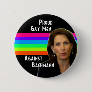 Stolze homosexuelle Männer gegen Bachmann Button
