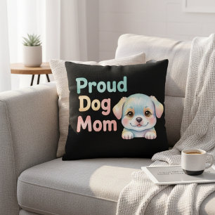 Stolze Hunde-Mama-Kissen Süße Wasserfarbe Welpen-H Kissen