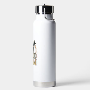 Stolze Hundefrau-Silhouette Vintage-Vektordesign_1 Trinkflasche