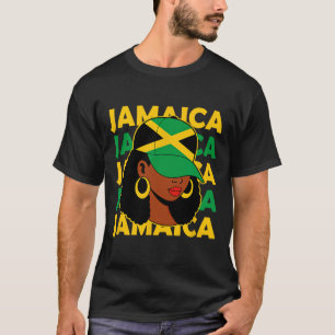 Stolze jamaikanische patriotische afro schwarze Fr T-Shirt