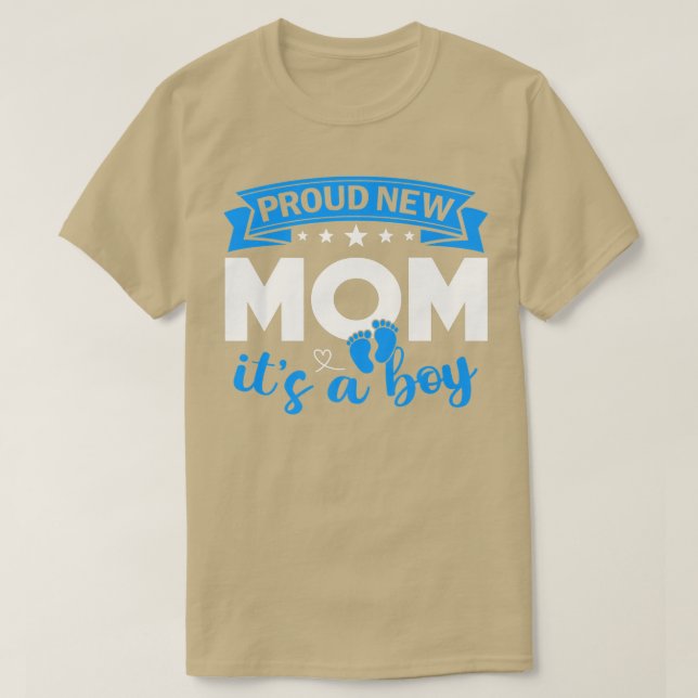Stolze Junge Mutter Es ist ein männliches Geschlec T-Shirt (Design vorne)