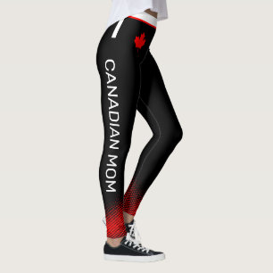 Stolze kanadische MAMA mit Rotem Ahornblätterblat Leggings
